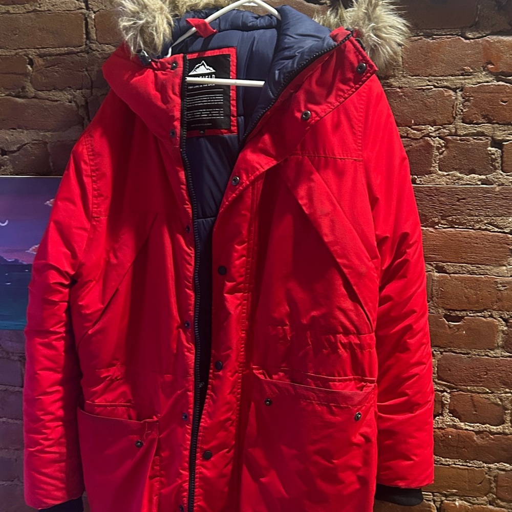Penfield Red and Blue Hooded Jacket